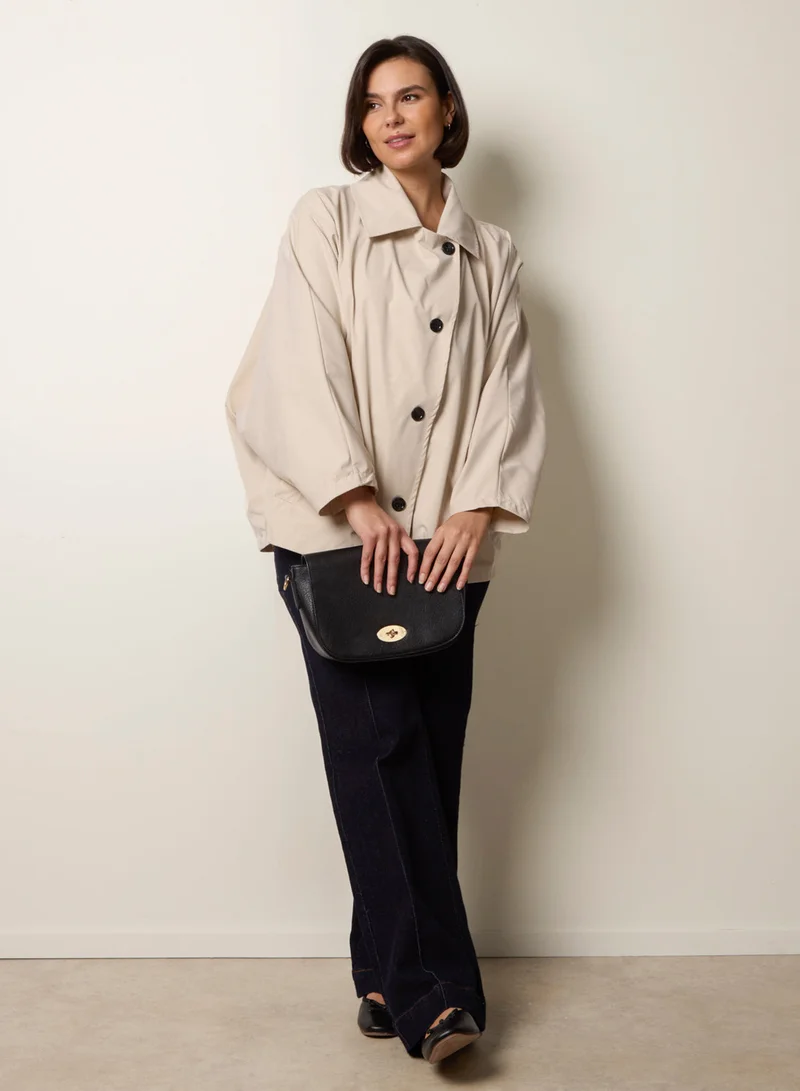 Blue Vanilla Oversized Short Length Trench Coat